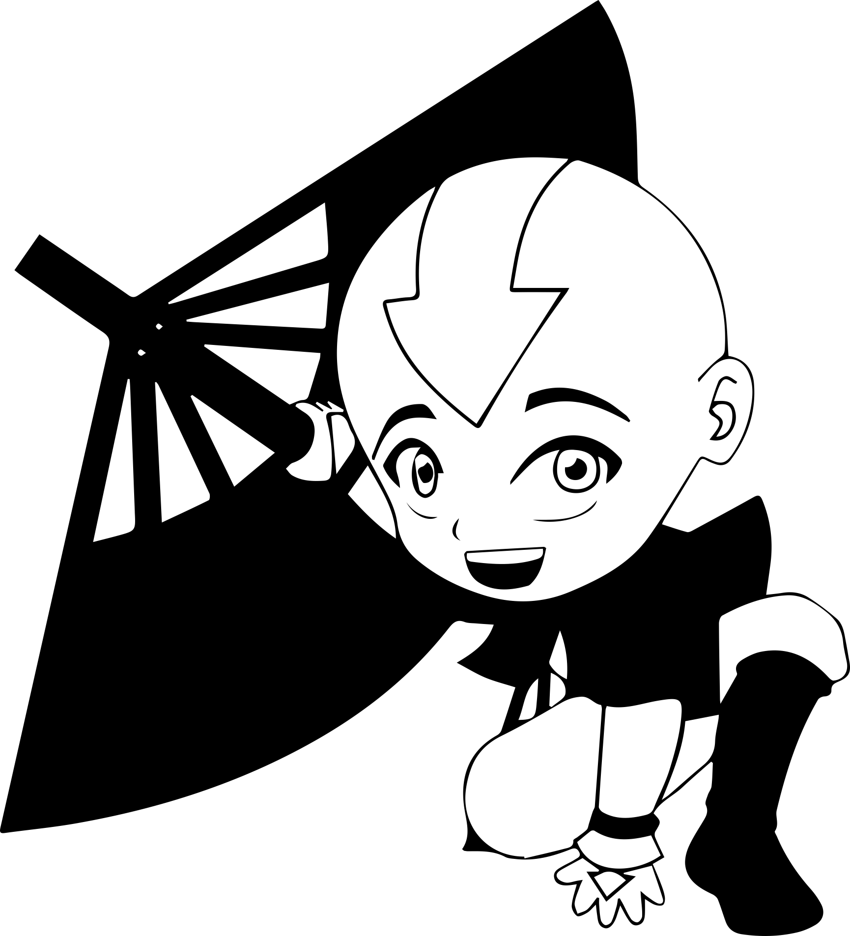 Airbender 10 Outline Outline Icon Svg Set Free Vectors